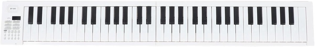 Opvouwbaar Pianotoetsenbord - 61 Toetsen Keyboard - Muziek Leren Spelen - Compact Draagbaar Ontwerp - 1.32 Kilogram - Blauw