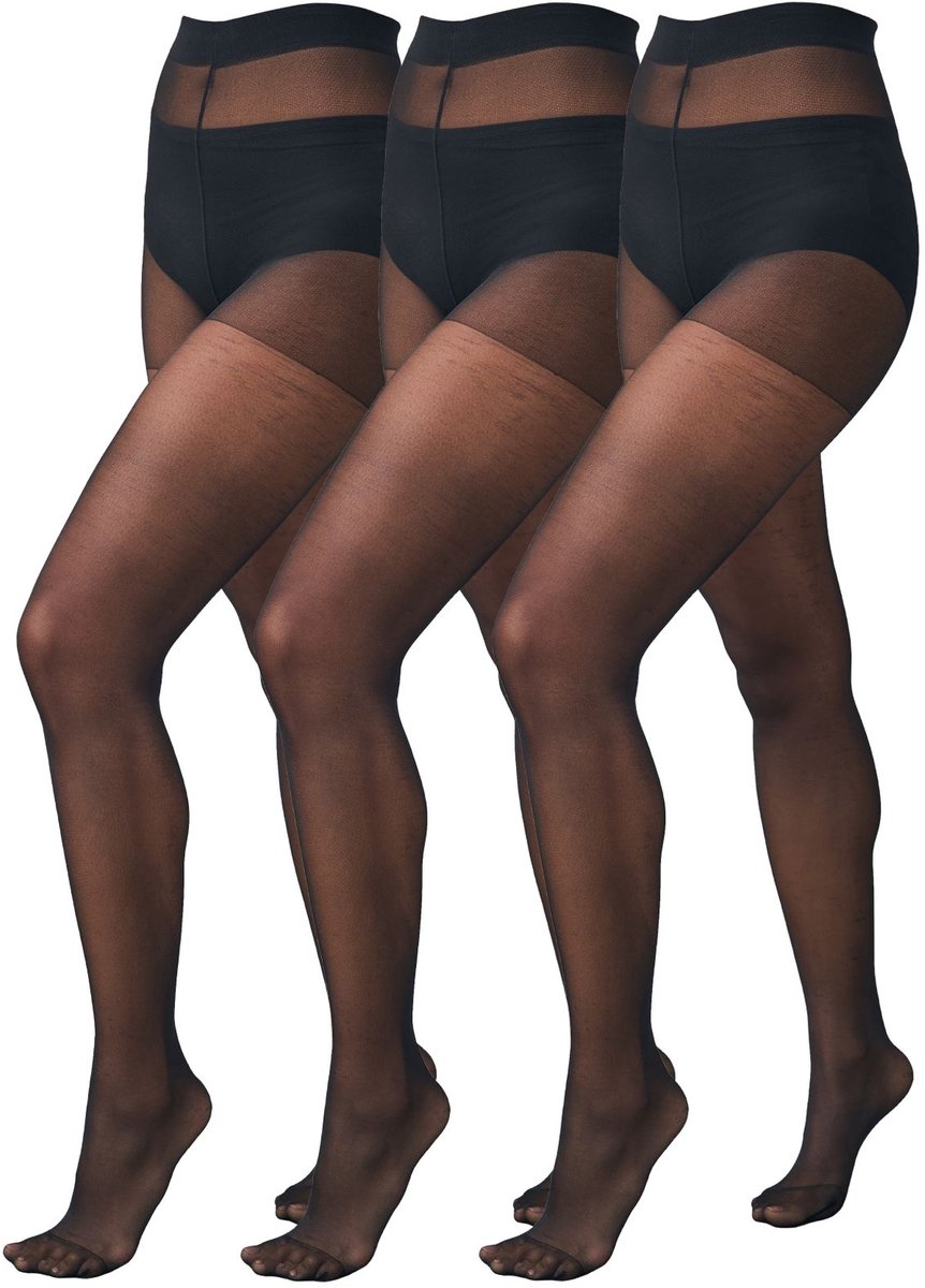 Next Set van 3 doorzichtige 20-denier panty's met glans