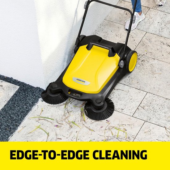 Loopveger Buiten - Veegmachine Terras - Grote Oppervlakken Reinigen - 5x Sneller Dan Bezem - 68 cm Veegbreedte - Geel — afbeelding 3