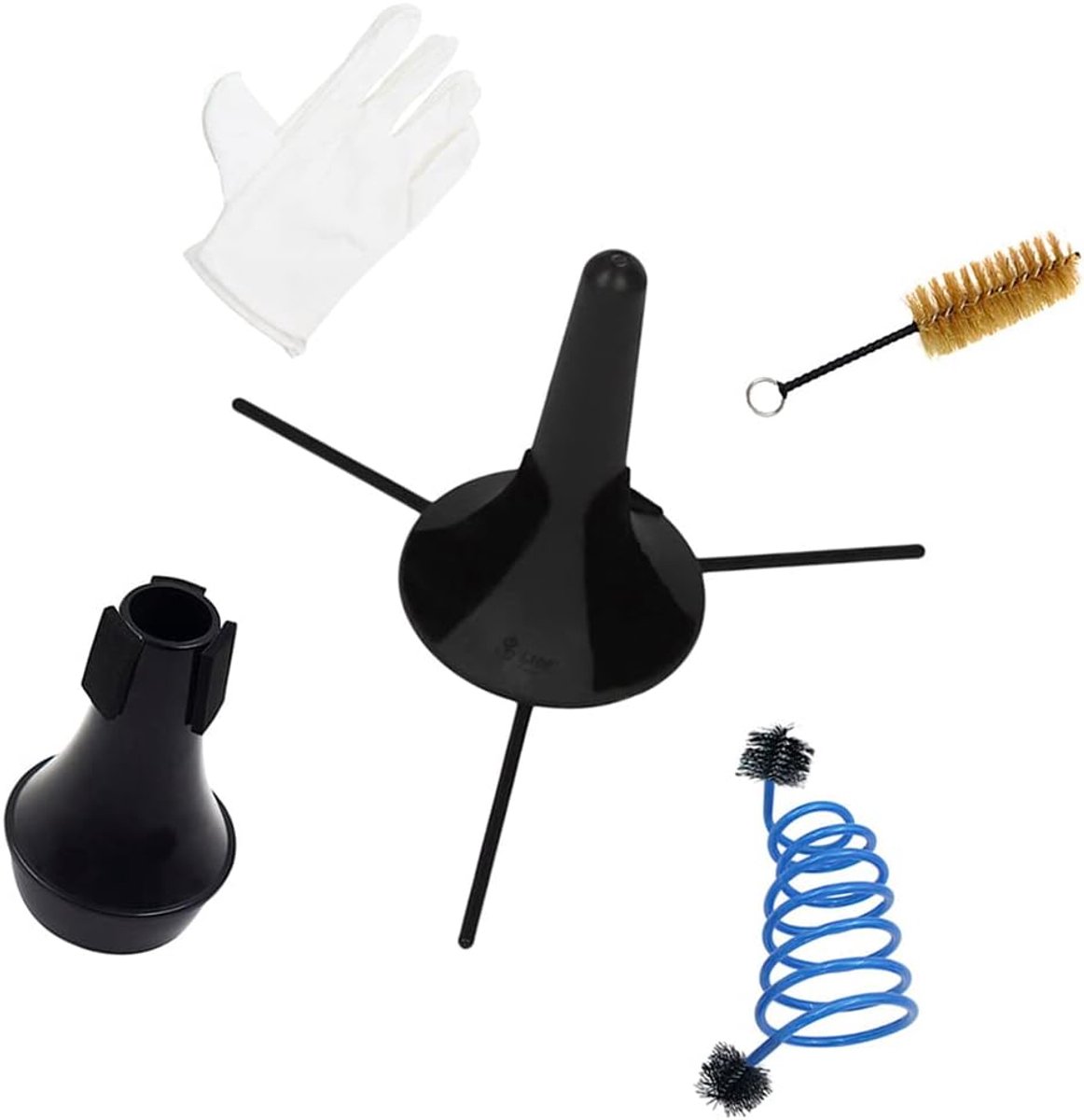 Trompet Onderhoudsset - Reinigingskit - Muziek Instrumenten - Compleet 5-delig - Compact
