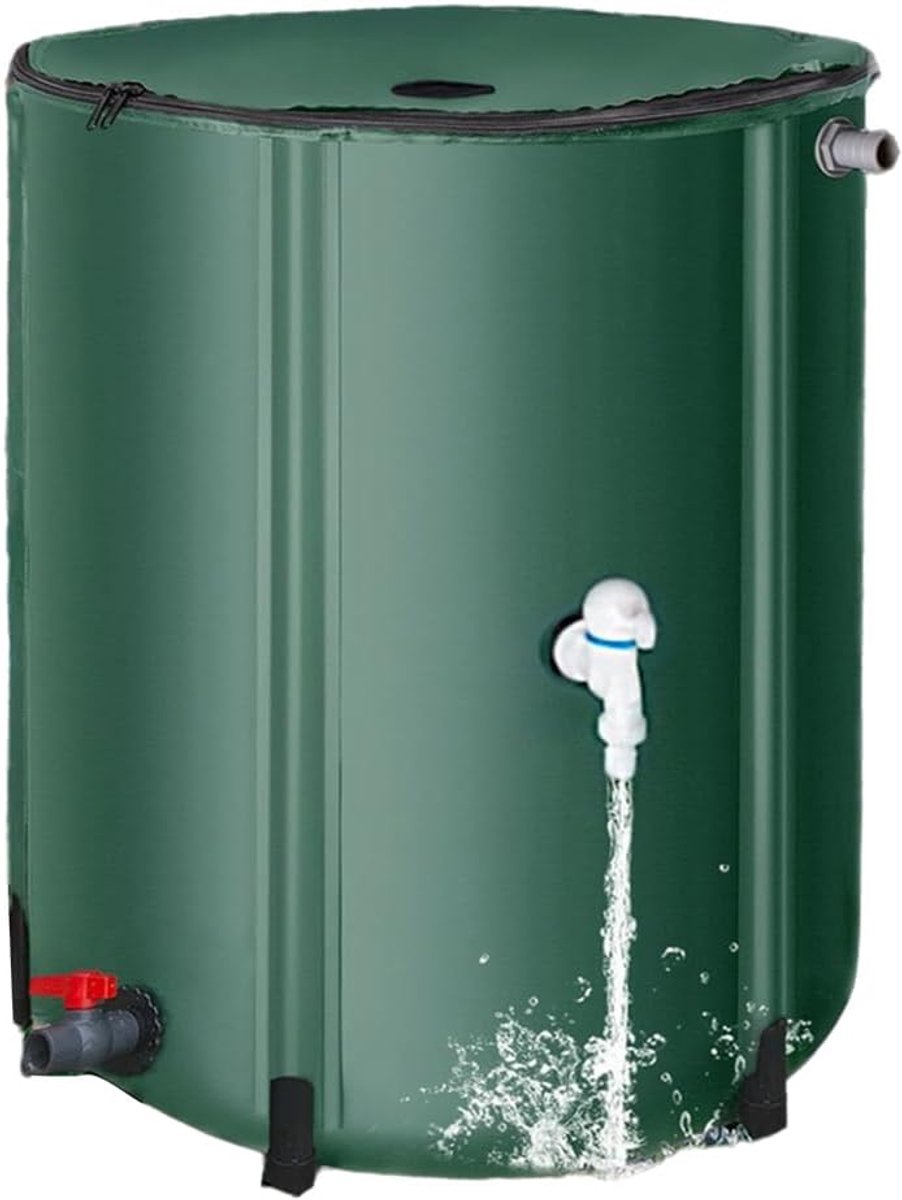 Regenwater Opslagvat - Water Emmer - Tuin Irrigatie - Duurzaam PVC Materiaal - 1310 Gram - Groen