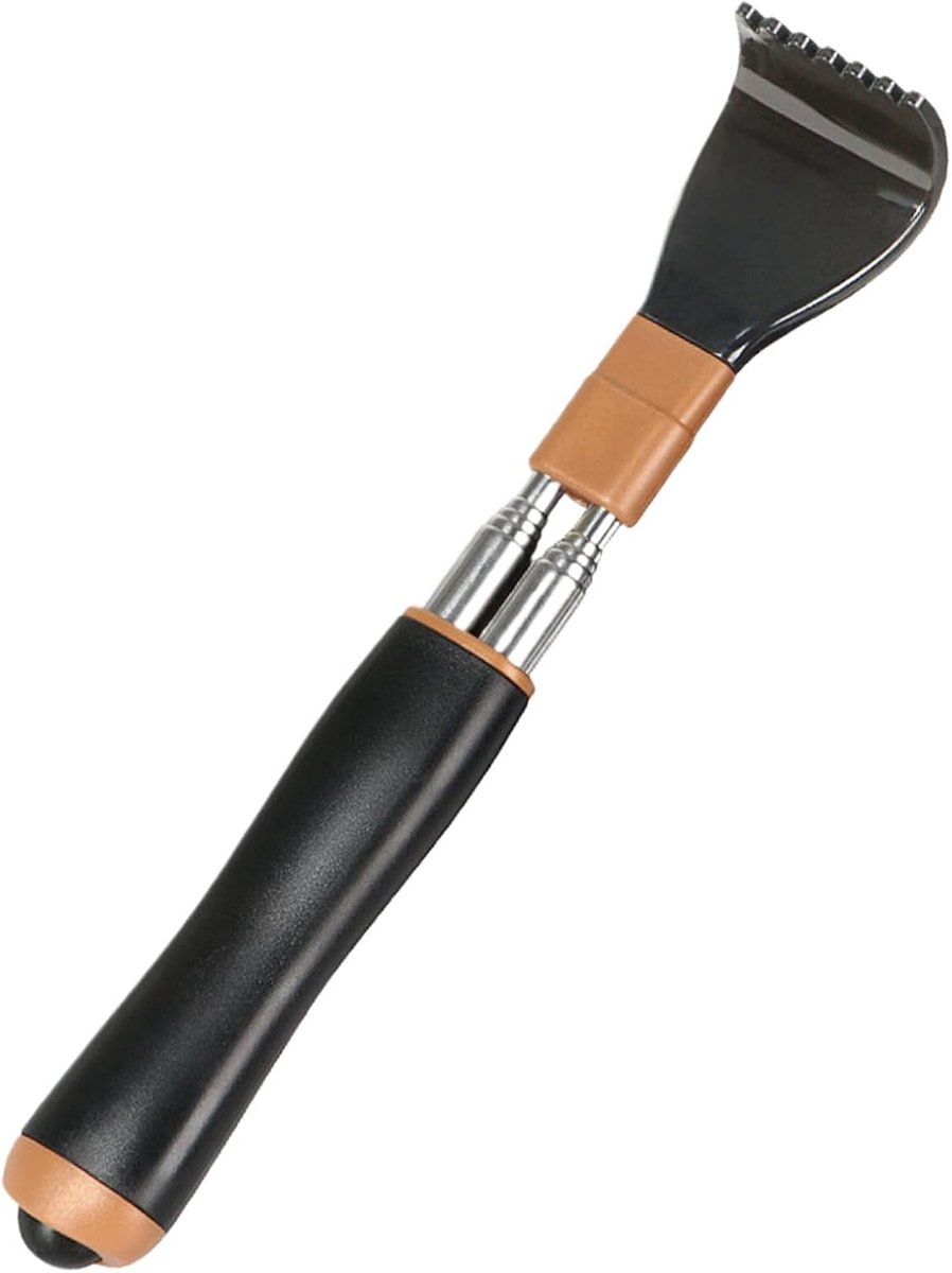 Rugkrabber - Massage Hulpmiddel - Jeuk Verlichten - Uitschuifbaar Handvat - 24 cm - Zwart