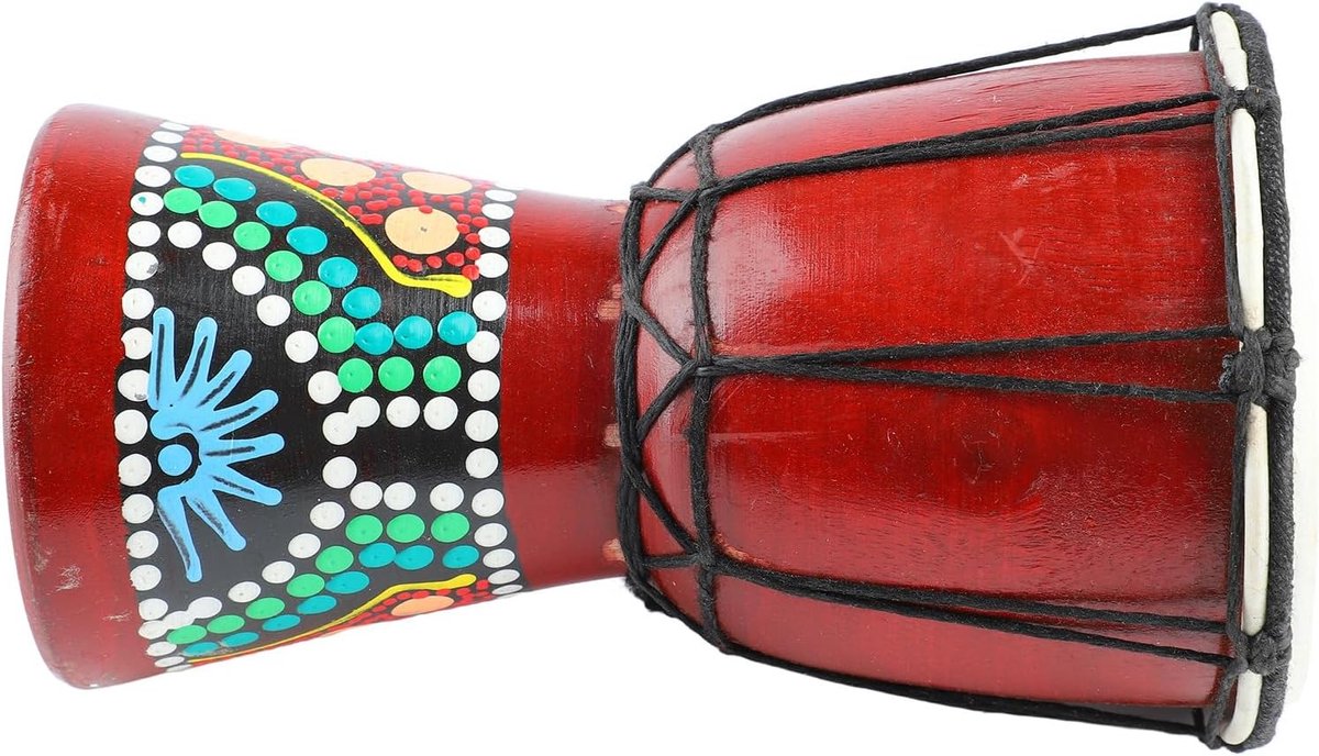 Houten Afrikaanse Trommel - Percussie Instrument - Muziek Maken - Helder Geluid - 20 cm Hoog