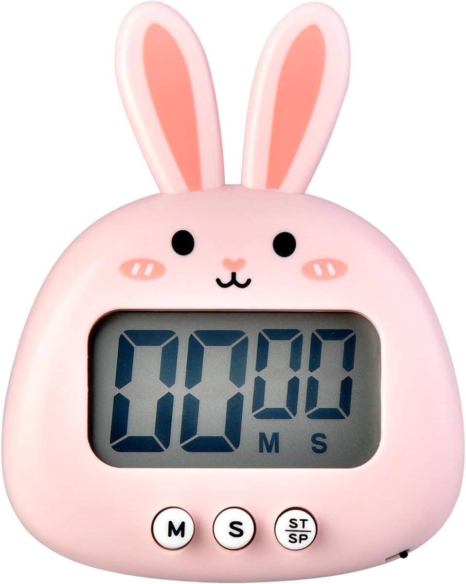 Digitale Kookwekker - Keuken Timer - Kinderen Leren - Magnetische Steun - 15 x 13 x 3 cm