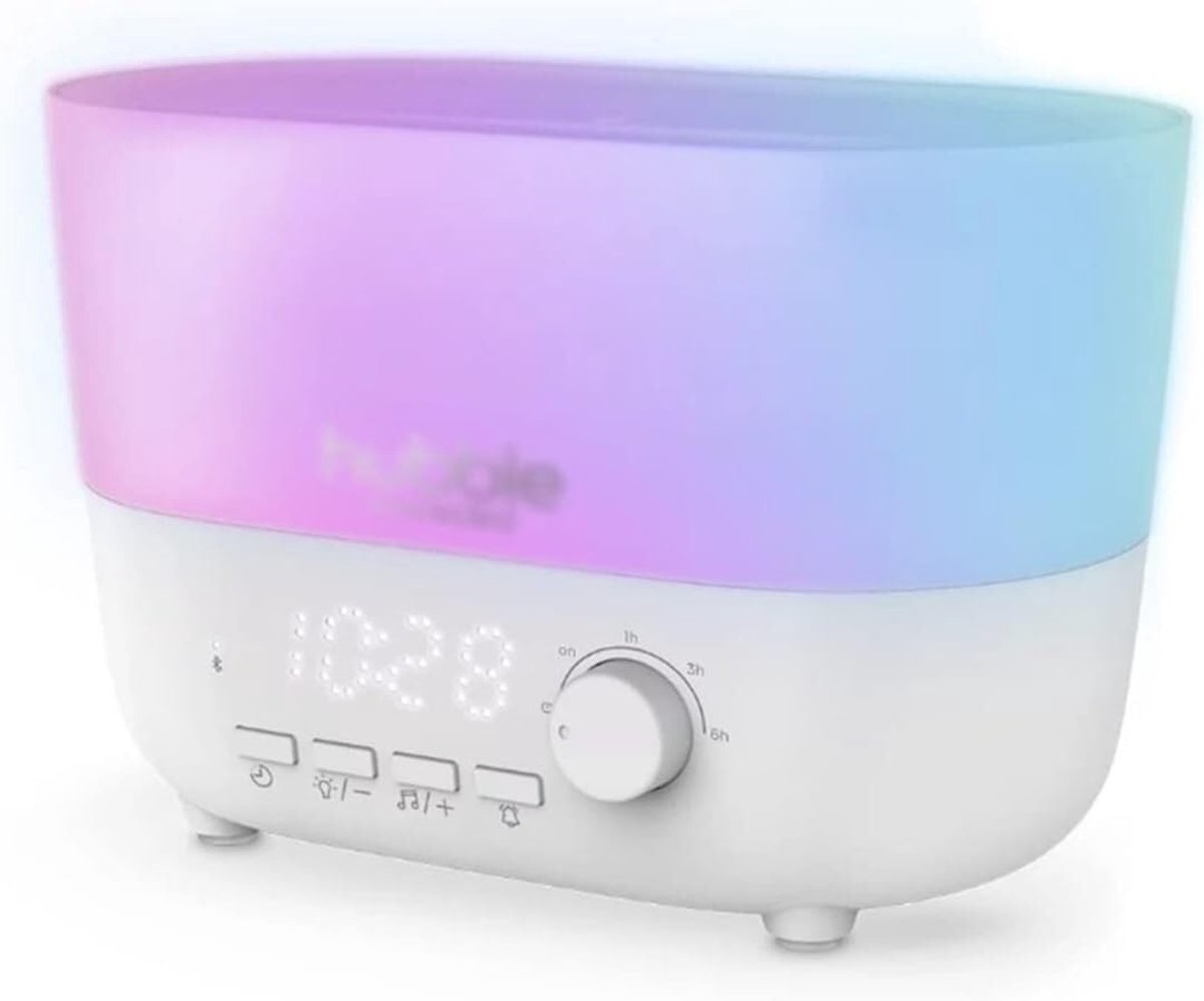 Luchtbevochtiger 5-in-1 - Diffuser Luidspreker Klok - Slaapkamer Welzijn - Ultrasone Koele Mist - 400ml Reservoir - Eén Kleur