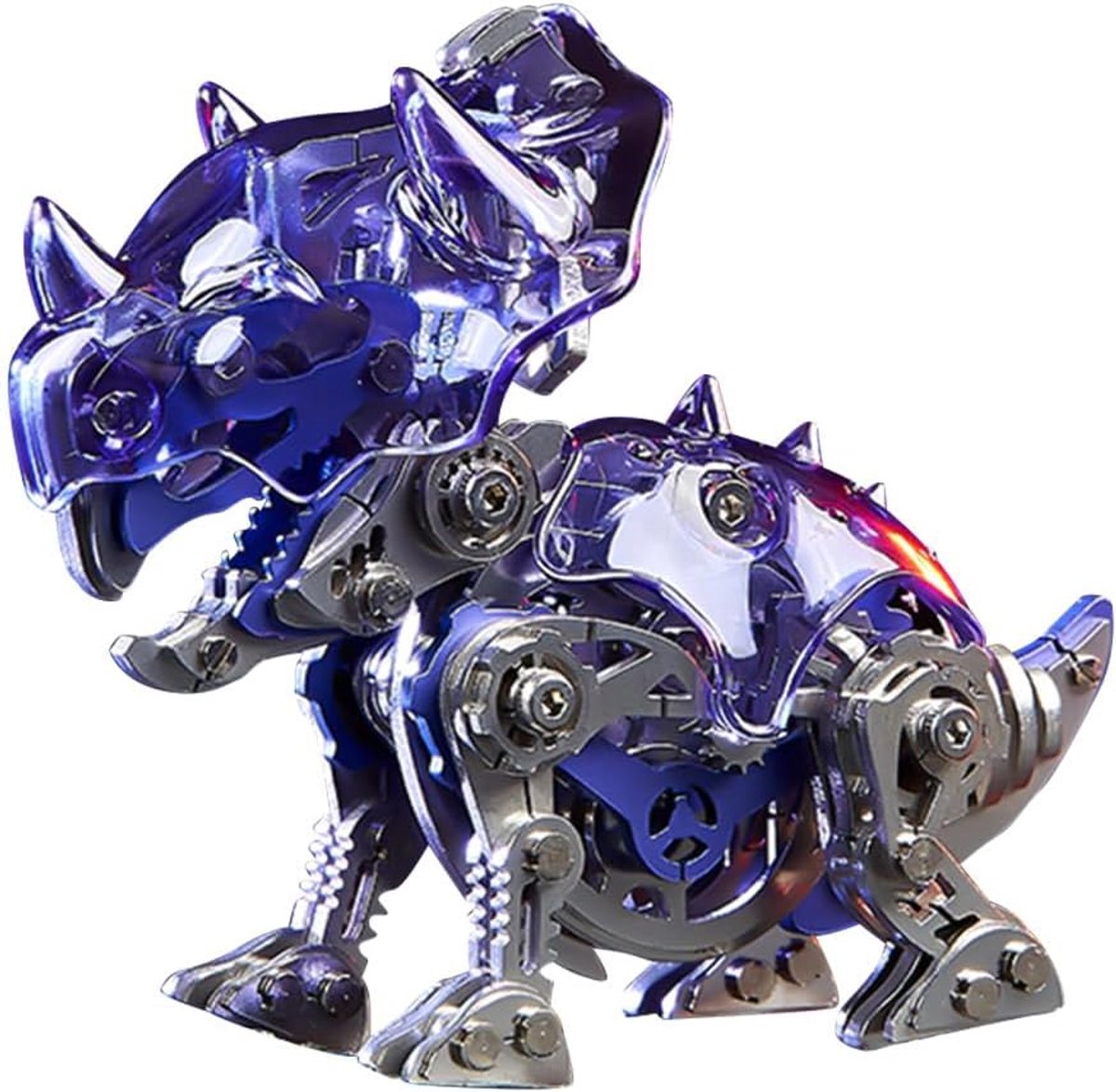 Metalen Dinosaurus Puzzel - 3D Modelbouw - Hobby Knutselen - Gedetailleerd Q Design - 8 x 4.8 x 6.8 cm