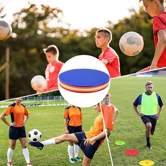 Voetbal Trainingsschijf - Agility Markers - Voetbaltraining Verbeteren - Duurzaam PVC Materiaal - 20 cm Diameter - Willekeurige Kleur — afbeelding 2