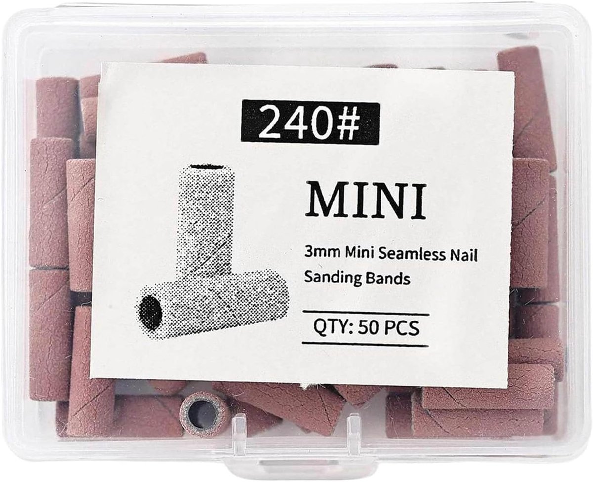 Nagelvijl Bits - Schuurbanden Set - Salon Manicure - 50 Stuks Verpakking - 0.45cm Ring