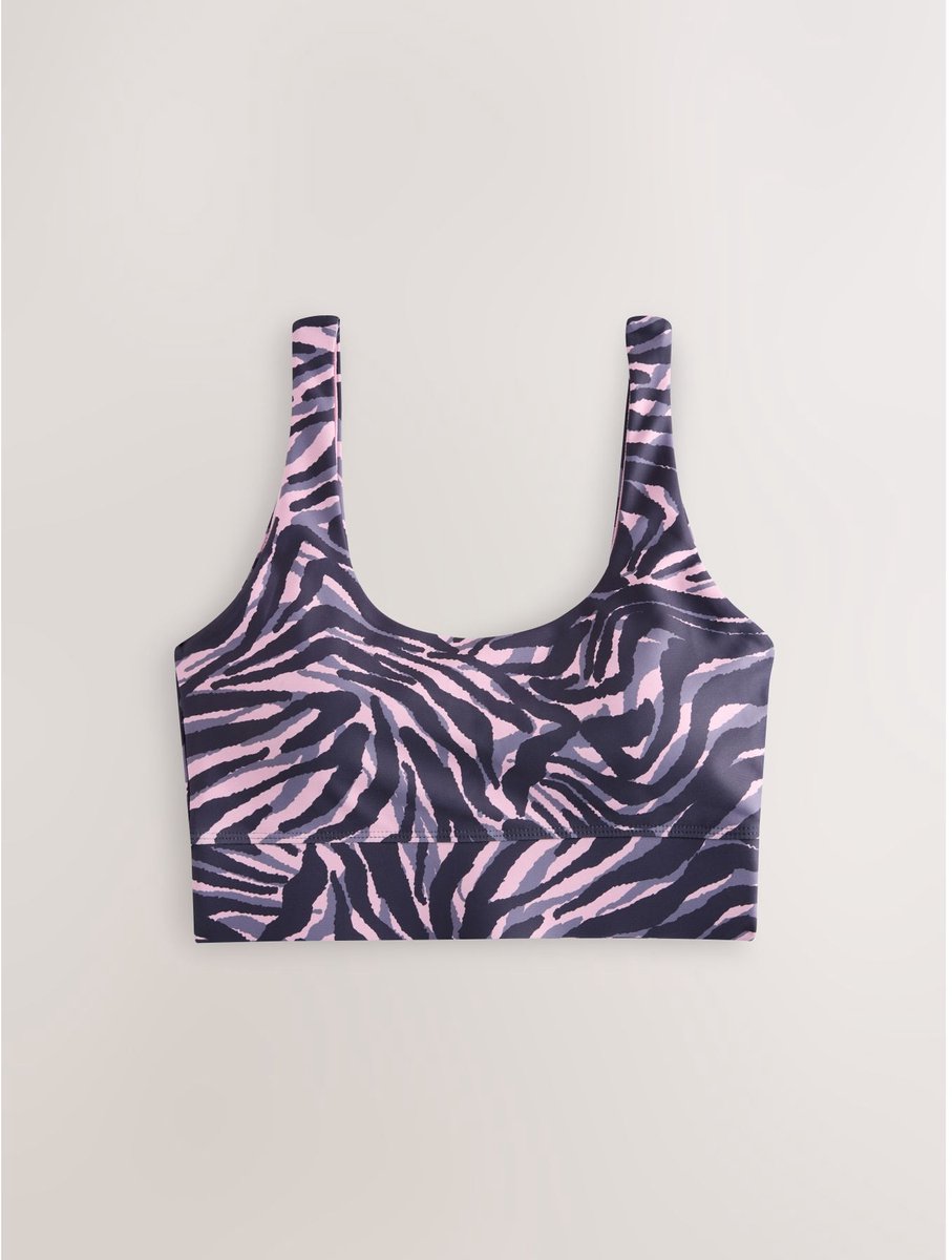 Next Dames - Active Balance sportbeha met blote rug - Roze Pink Zebra Print
