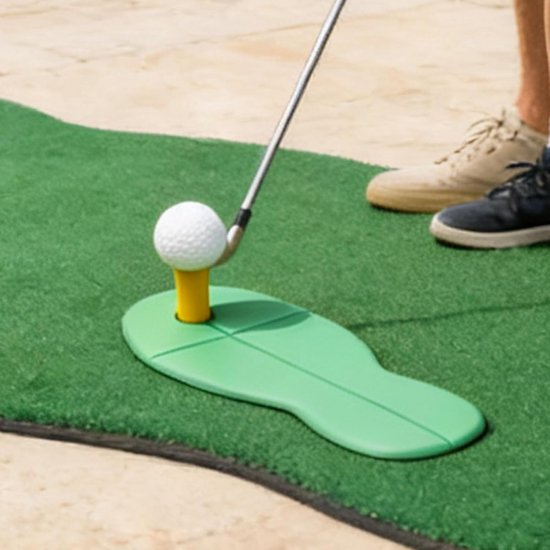 Golf Trainingsmat - Putting Oefenmat - Chippen en Putten - Met Tee Houder - Compact Ontwerp - Groen van GOLF — afbeelding 2