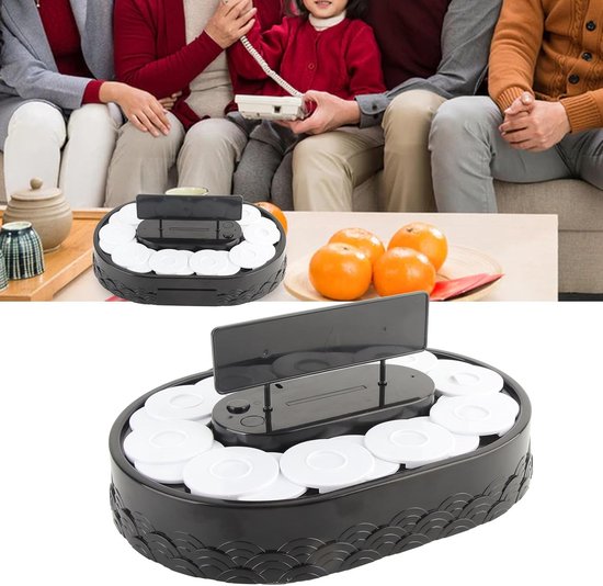 Sushi Machine - Dessert Presentatie - Feestelijke Tafeldekking - Automatisch Roterend - 30 x 21 x 6cm - Wit — afbeelding 2