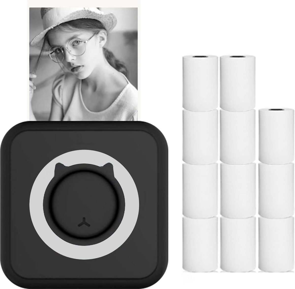 Draagbare Fotoprinter - Mini Printer - Direct Printen - Inclusief 11 Papierrollen - 15.3 x 10.7 cm