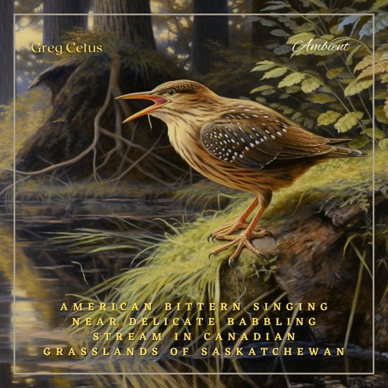 American Bittern Singing Near Delicate Babbling Stream in Ca ... - cover