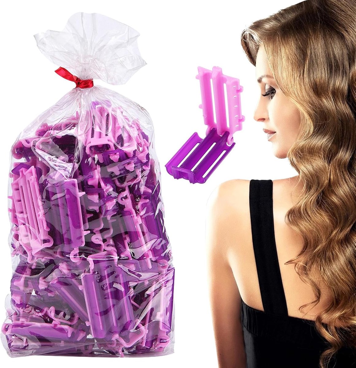 Haarrollerclips - Krulstangen volume - Thuis styling - 45 Delige set - 57 x 3 cm