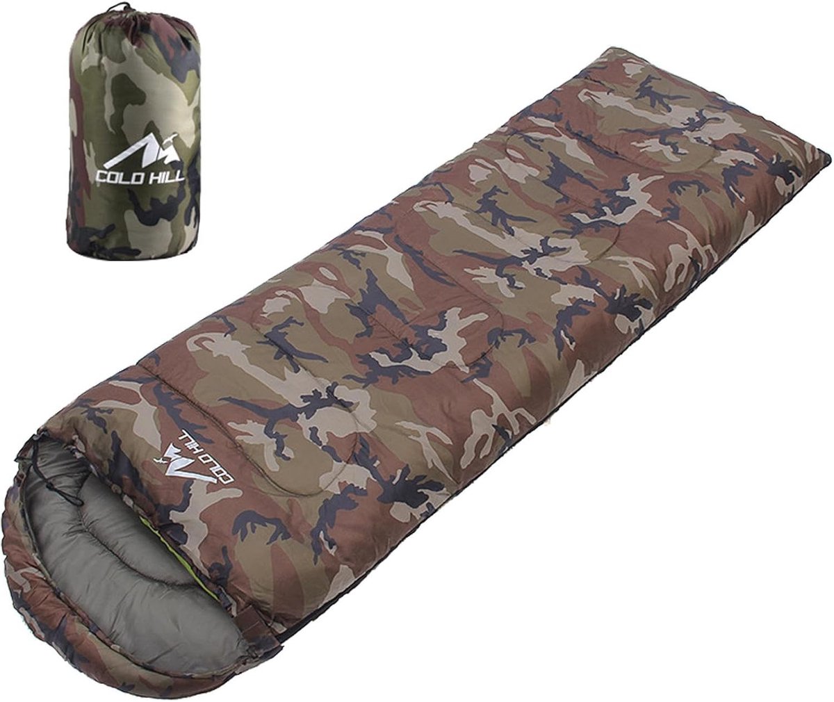 Outdoor Slaapzak - Kampeer Bed - Kamperen Wandelen - Waterdicht Weerbestendig - 220 x 70 cm - Camouflage