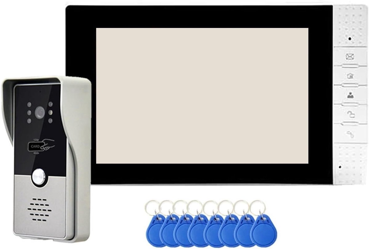 Video Deurtelefoon - Intercom Systeem - Woonomgeving Beveiliging - RFID Kaart Ontgrendeling - 7 Inch Scherm