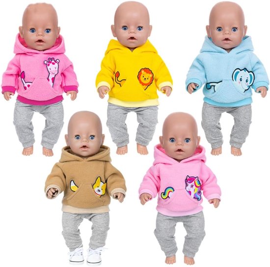Poppenkleding Set - Poppenkleding - Poppen aankleden - Set van 2 - 43-46 cm - Lichtblauw — afbeelding 2