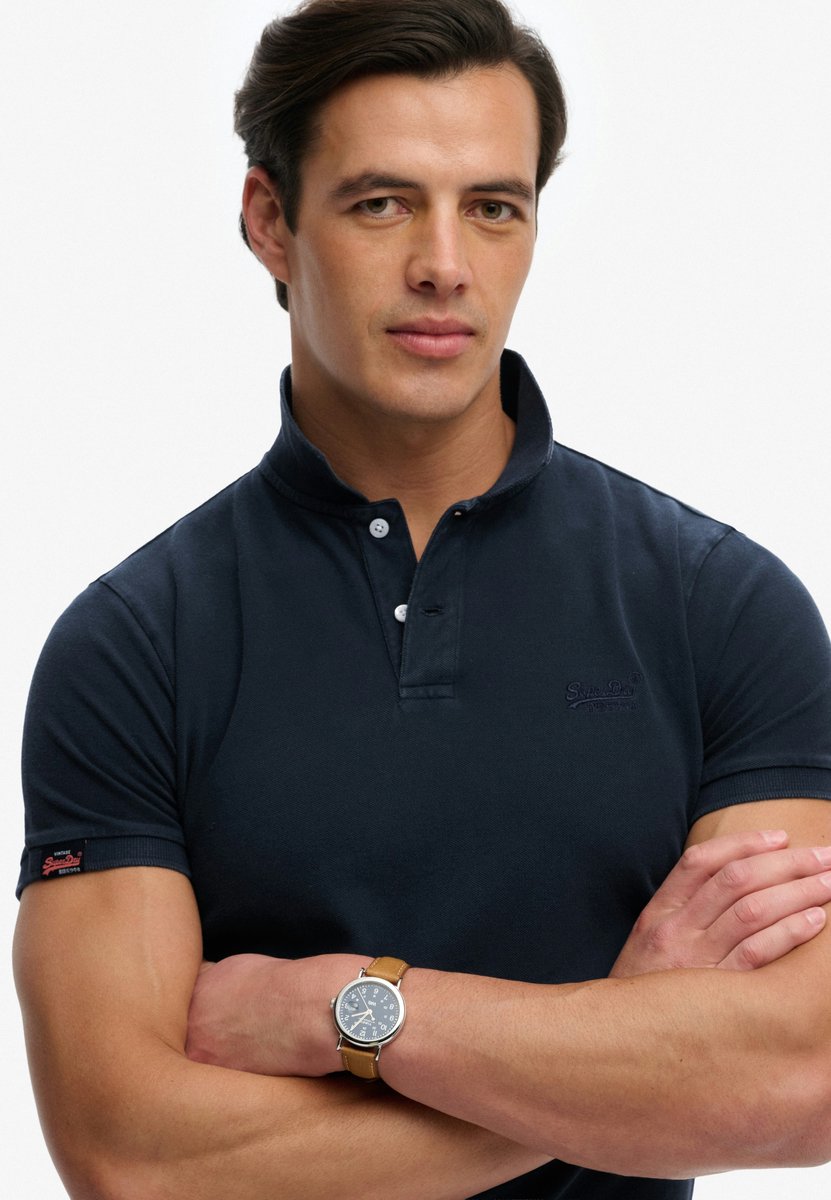Superdry Vintage Destroy Poloshirt Heren Polo’s Marineblauw