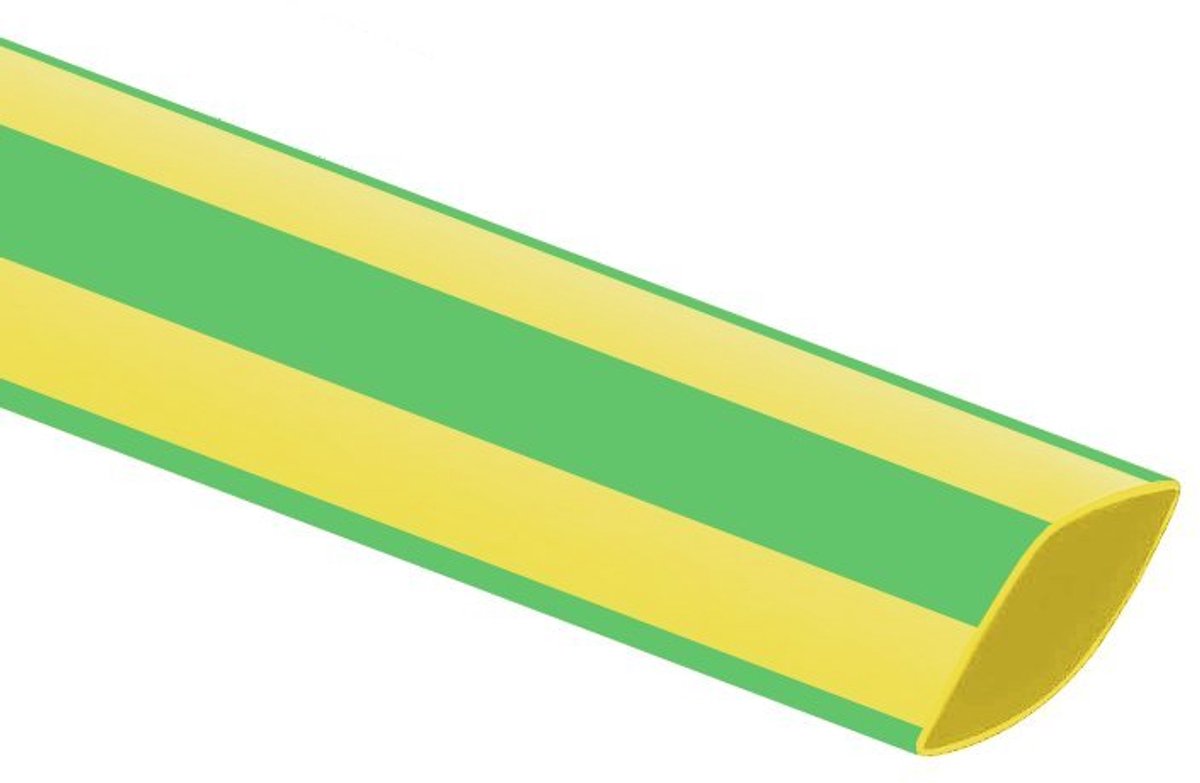 Krimpkous - 2:1 - 4,8 naar 2,4mm - 1 meter - Geel-groen