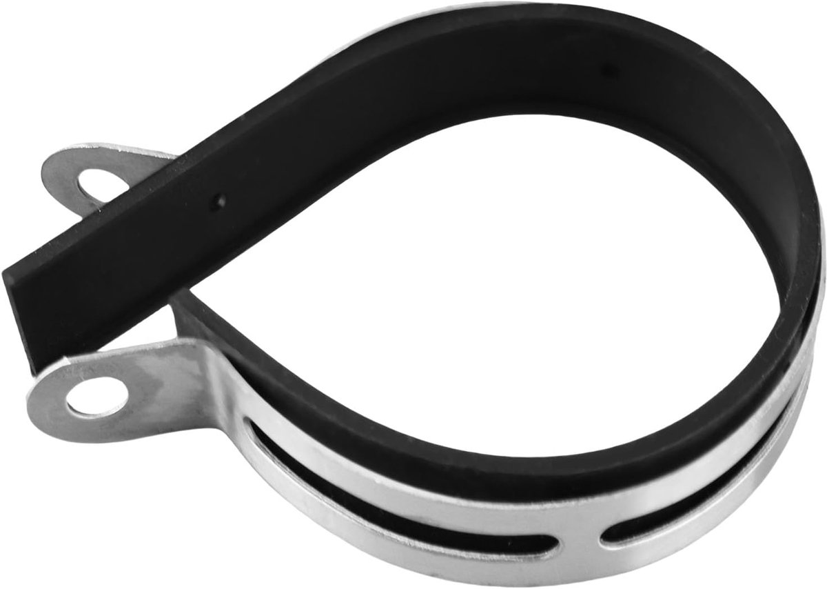 Uitlaatpijpklem Motor - Universele Houder - Vaste Montage - Anti-slip Rubber - 39 Inch Diameter - Zilver