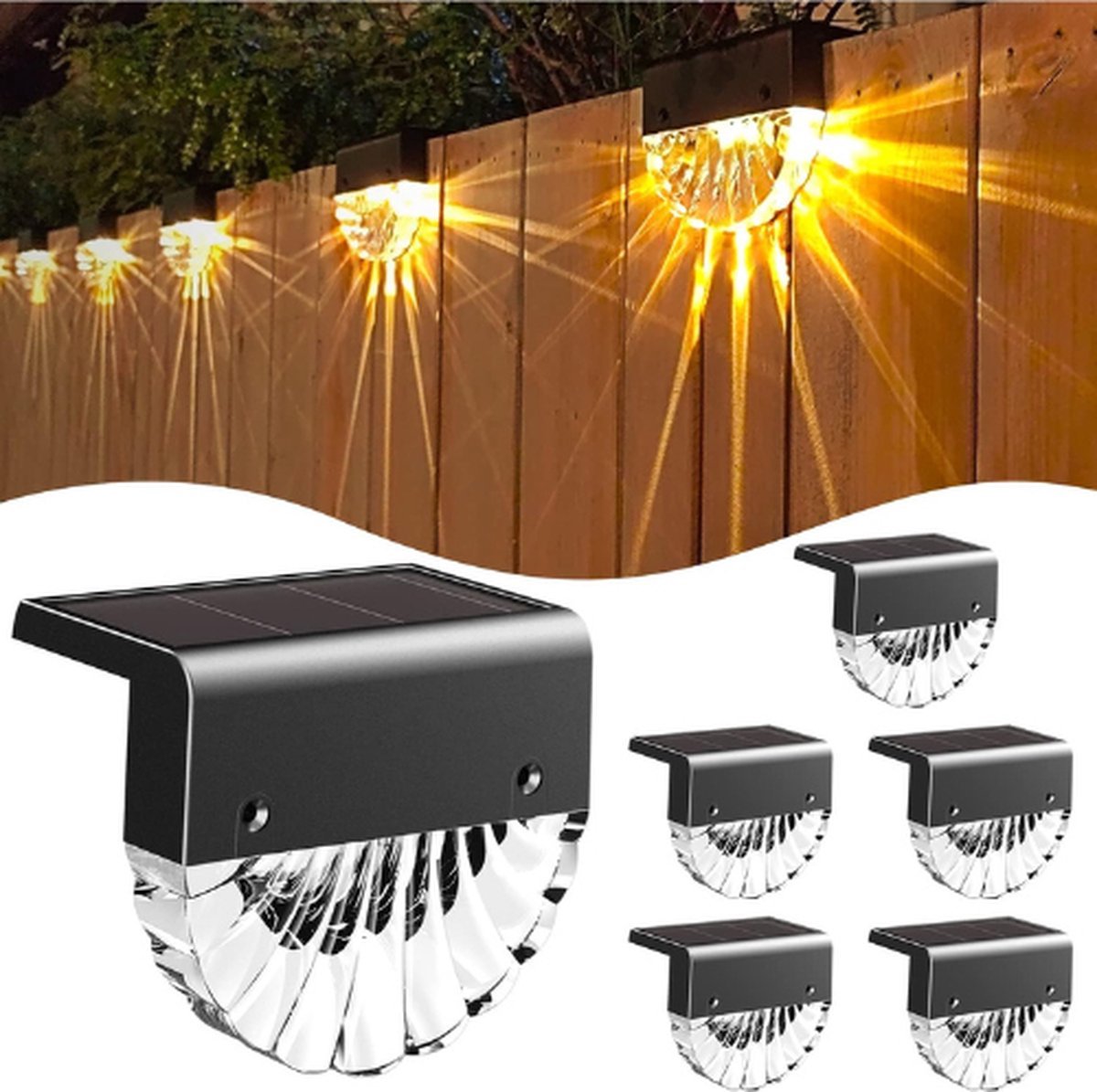 Solar Tuinverlichting 6 stuks - Tuinverlichting op zonneenergie - Tuinlantaarns - Warm Wit licht