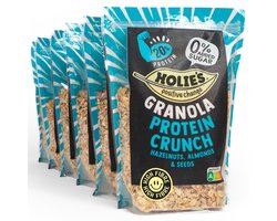 Holie's Protein Crunch Granola - suikervrij ontbijt met 20% eiwit - 6x 350gr