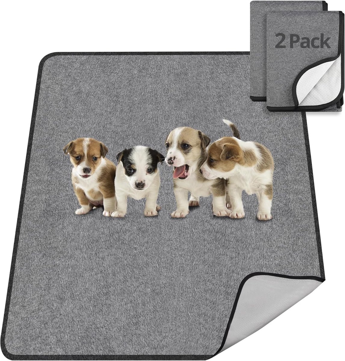 Trainingsmat Honden - Puppy Pads - Zindelijkheidstraining - Herbruikbaar Absorberend - 70 x 100 cm - Grijs