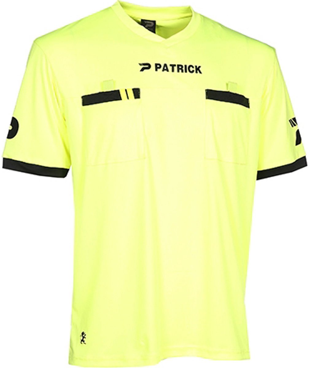 Patrick Scheidsrechtersshirt Korte Mouw Heren - Fluogeel | Maat: L