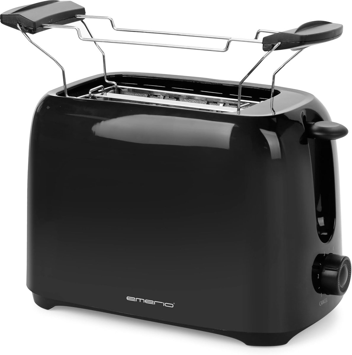 Broodrooster - Toast Apparaat - Ontbijt Maken - 6 Bruiningsniveaus - 14x25x16 cm - Zwart
