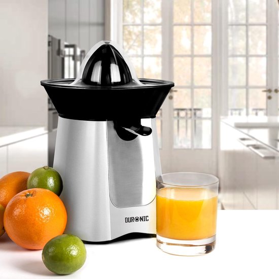 Citruspers - Sinaasappelpers Citroenpers - Vers sap maken - Dubbele perskegels - 100 Watt - Zilver — afbeelding 5