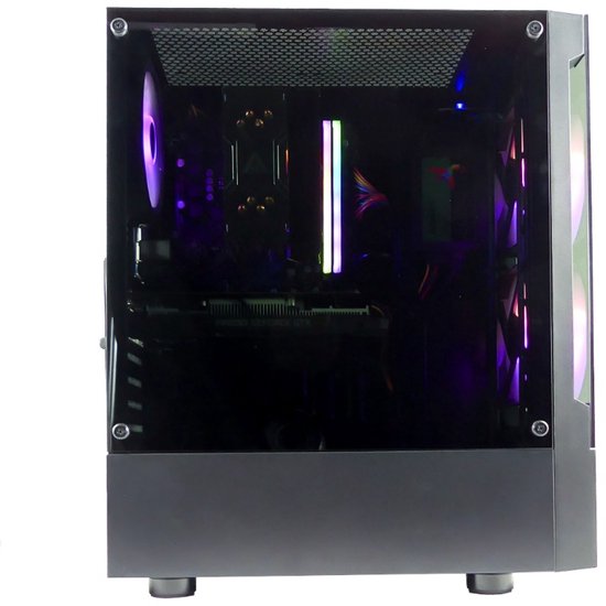 PC de jeu AMD Ryzen 7 5700X RGB haut de gamme - Radeon RX 6600 8 Go - 32 Go RAM - SSD NVMe 1 To - WIFI - WIN11 PRO - Gamdias Talos E3 Noir