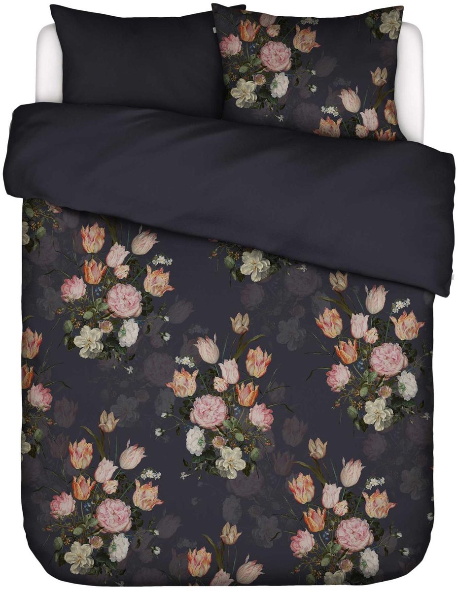 Essenza Tulip Bloom Dekbedovertrek Nightblue - Lits-Jumeaux - 240x200/220 cm