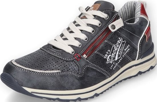 Dockers by Gerli Zip Baskets pour femmes bleu marine, taille EU45, en polyuréthane - Basics, streetwear
