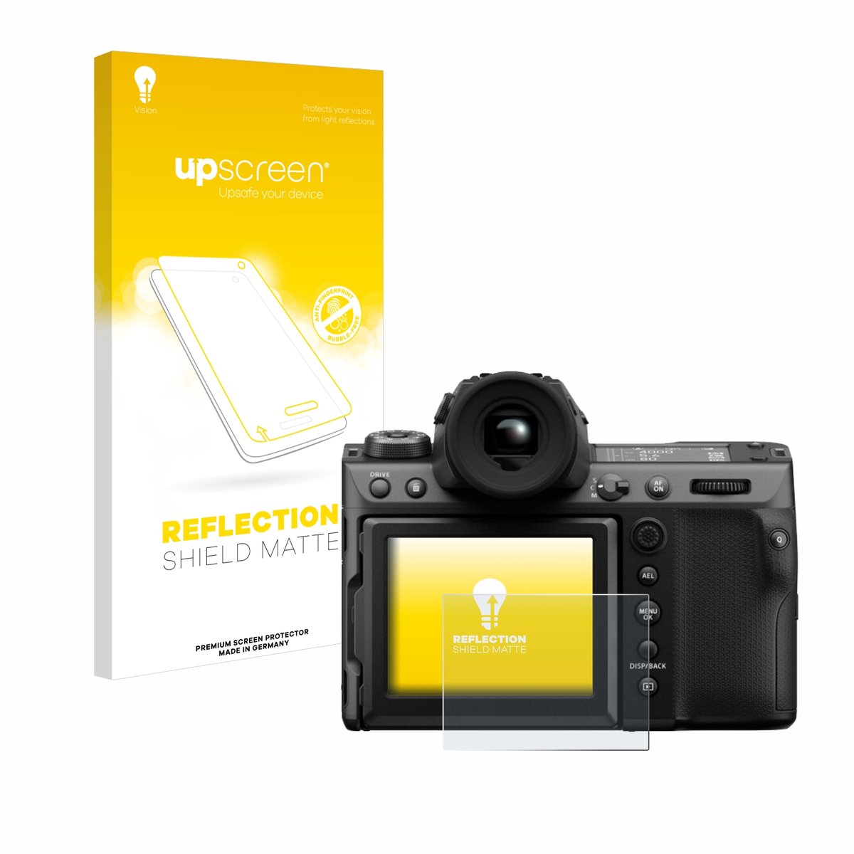 upscreen - Screenprotector voor Fujifilm GFX100 II - Folie Beschermfolie anti glare matte