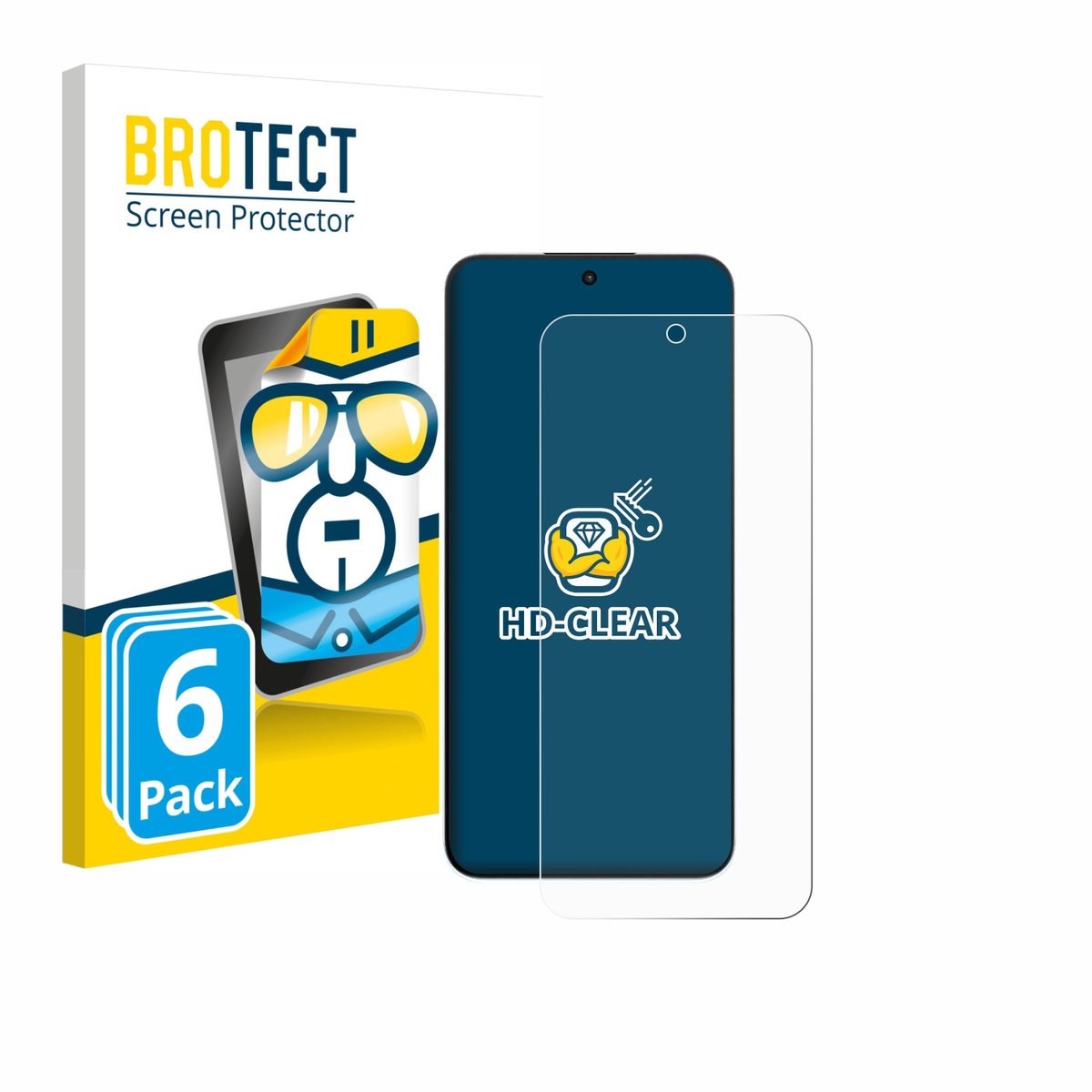 BROTECT - Screenprotector voor Oppo A6s Pro - Folie Beschermfolie transparant 6 Stuks