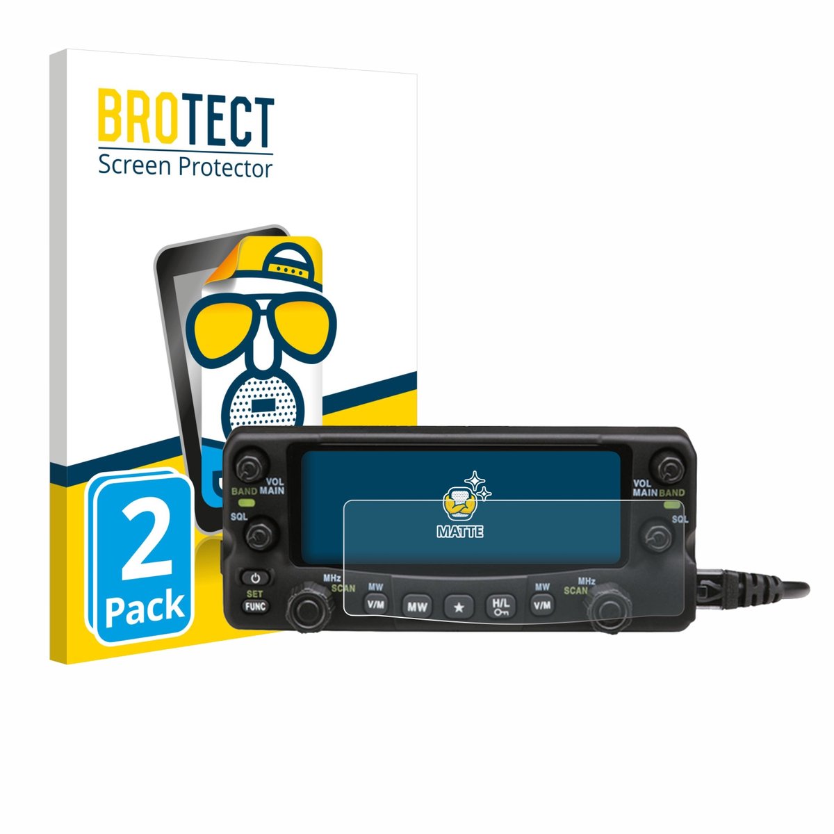 BROTECT - Screenprotector voor Alinco DR-735-E - Folie Beschermfolie matte 2 Stuks