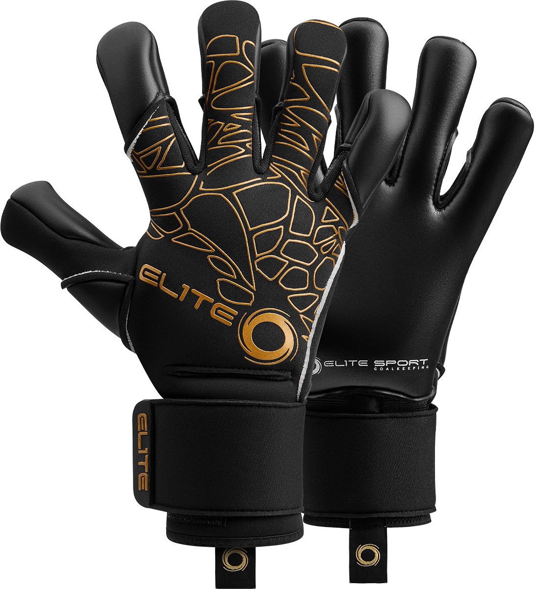 Elite Sport Nobre Art G – Exclusive Keepershandschoenen - Zwart / Goud | Maat: 7