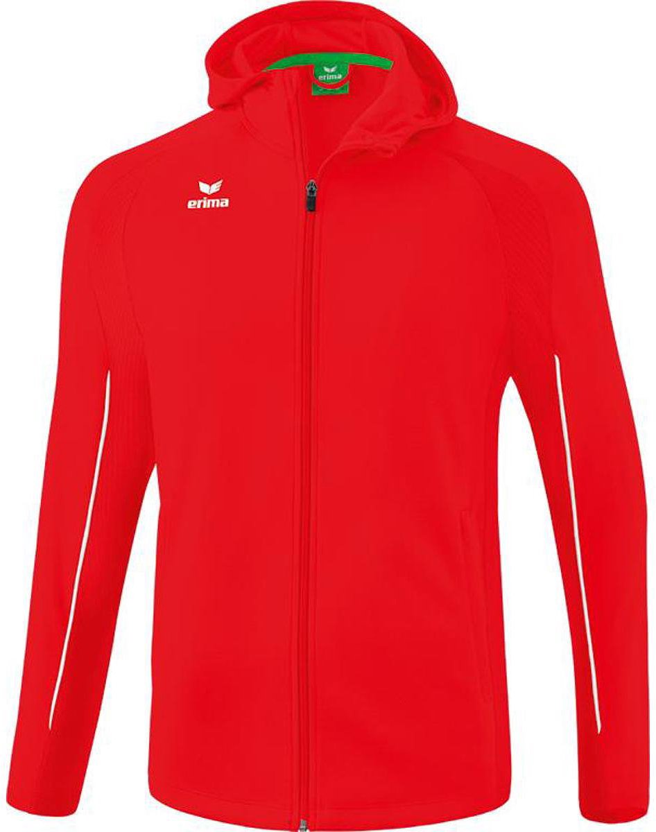 Erima Liga Star Trainingsjack Met Capuchon Kinderen - Rood / Wit | Maat: 140