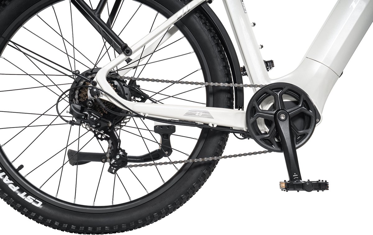 TTGO Z3 E-bike - 25 km/u - 27.5inch - 120km actieradius - 250W motor - 48V 15Ah accu - 70NM - wit thumbnail 5