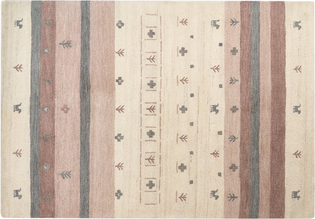 KARLI - Modern vloerkleed - Lichtbruin - 160 x 230 cm - Wol