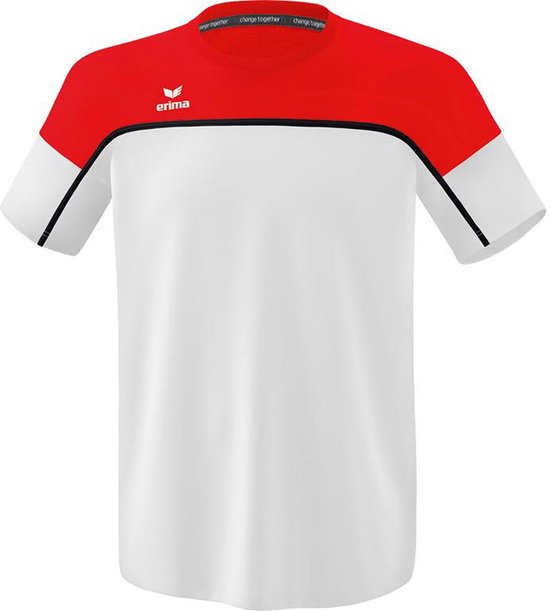 Erima Change T-Shirt Heren - Zwart / Rood / Wit | Maat: L