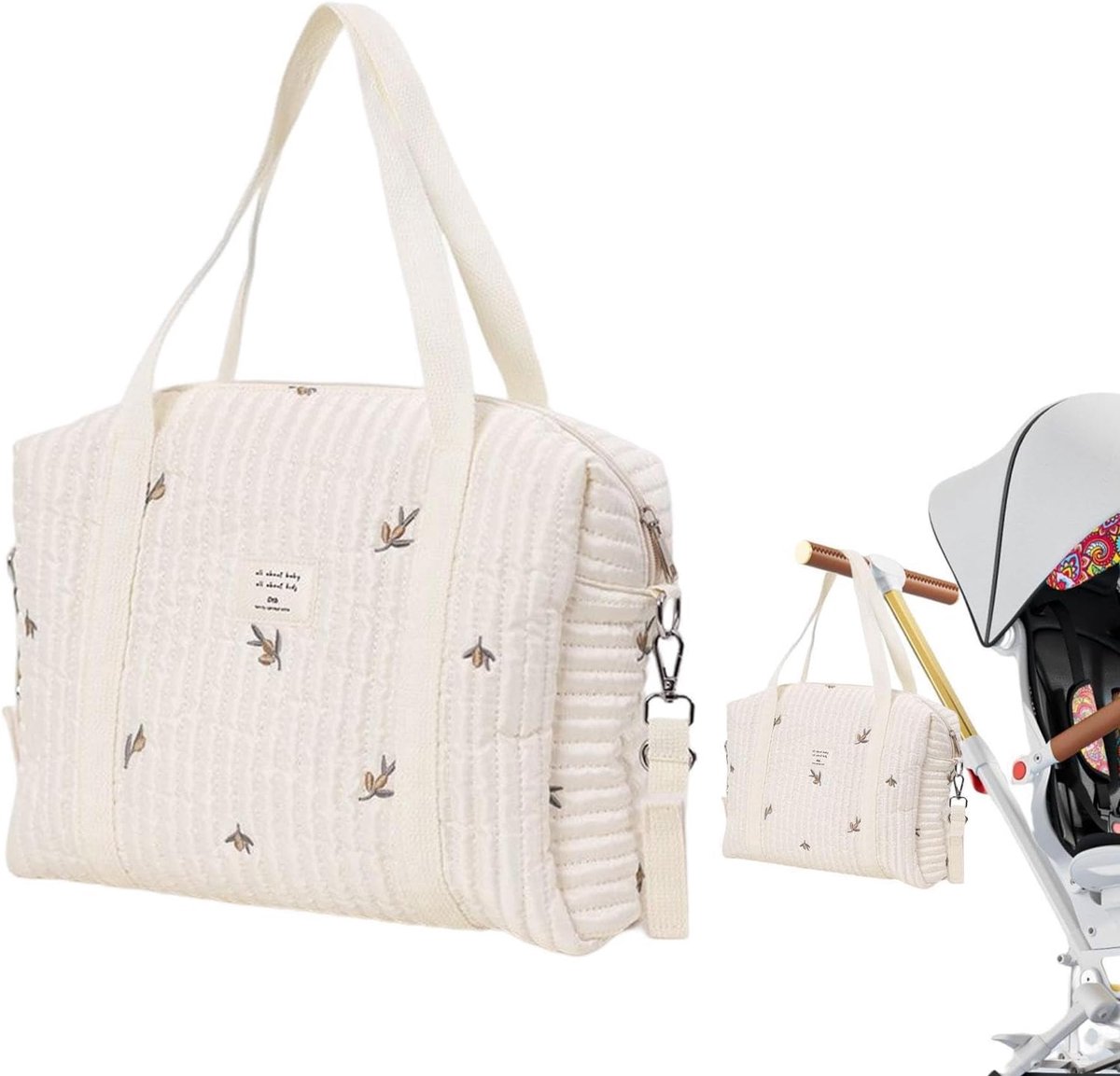 Luiertas Draagtas - Babytas Mama Tas - Baby Benodigdheden - Met Kinderwagen Haak - 42 x 38 cm