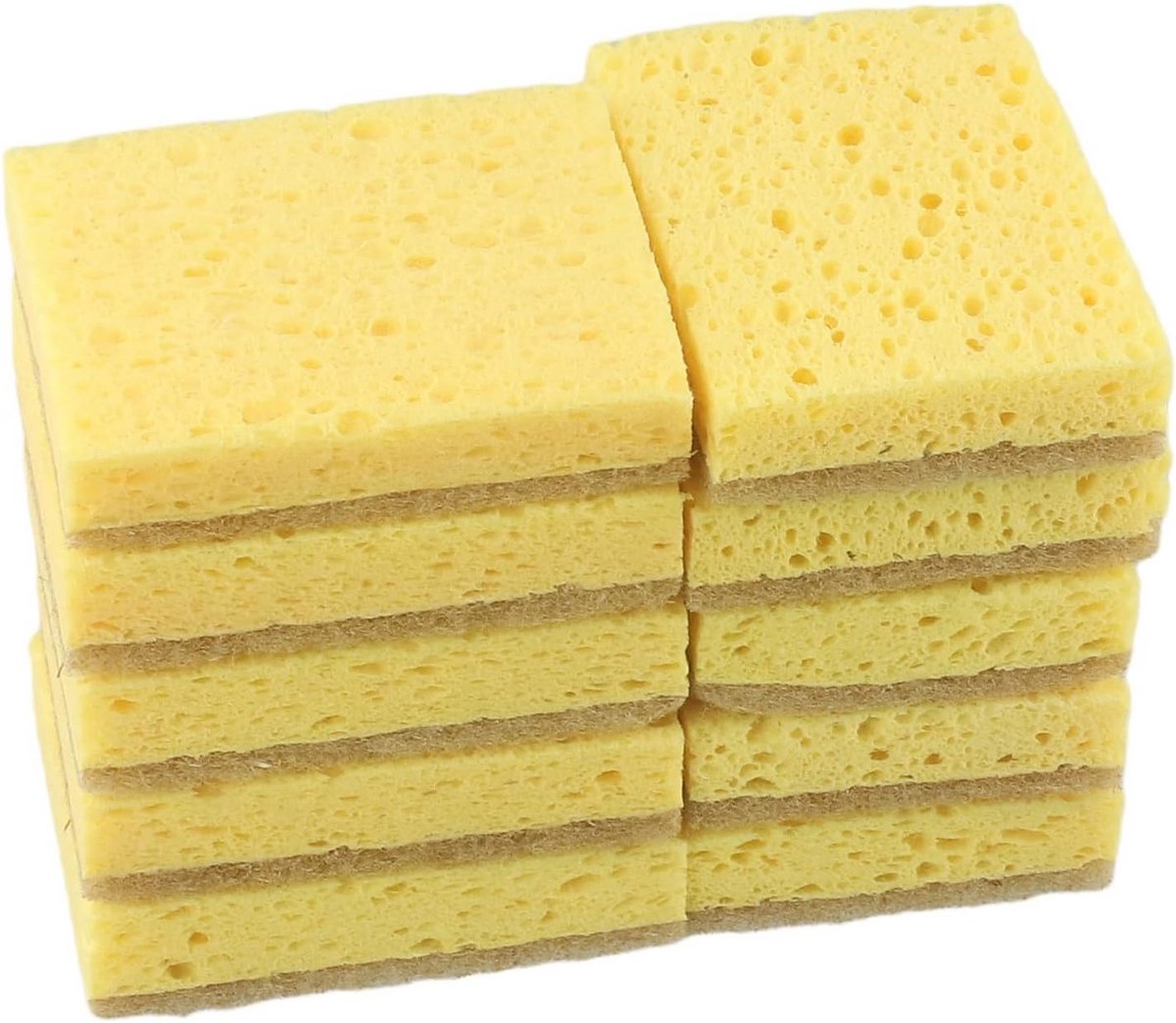 10 Pack Biologisch Afbreekbare Keukensponzen - Duurzaam en Krasvrij Schoonmaken