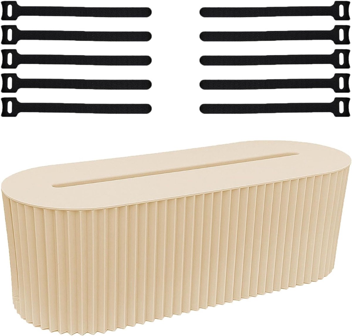 Octav8® Kabelbox Stekkerdoos - Kabeldoos - Kabelopbergdoos - PP kunststof - 32,5L x 12,5W centimeter
