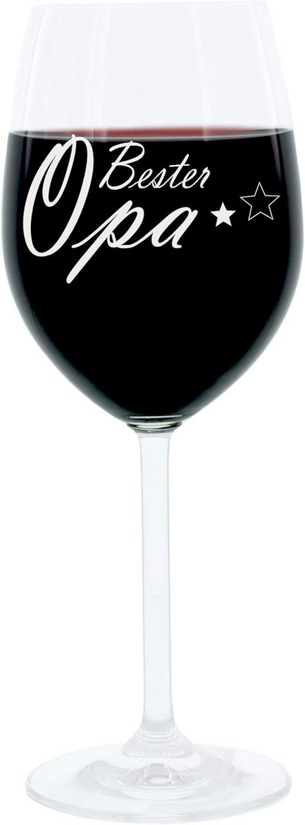 Wijnglas met Gravure 'Beste Opa' - Cadeau voor Vaderdag en Verjaardag - 400 ml Duurzaam Glas