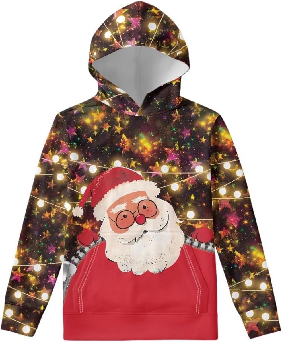 Pluche Fleece Hoodie voor Jongens en Meisjes met Zak - Casual Trui voor Kinderen 6-16 Jaar