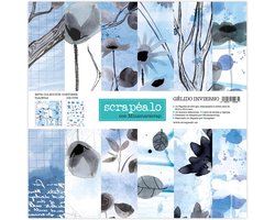 Scrapbooking Papier Set Winter Thema - 12 Vel Dubbelzijdig 30,5x30,5 cm (250 g/m²) met Decuts