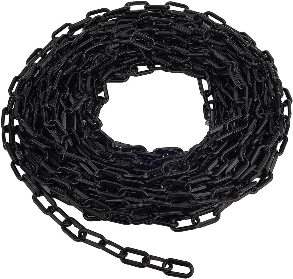 15 Meter Zwarte Kunststof Koppelketting voor Afzetting en Knutselen