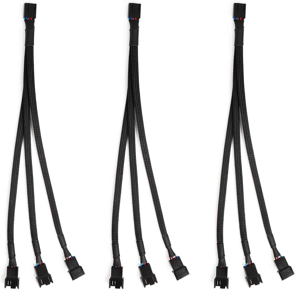 3-Pack Ventilator Splitter Kabel 3-Pin & 4-Pin Converter