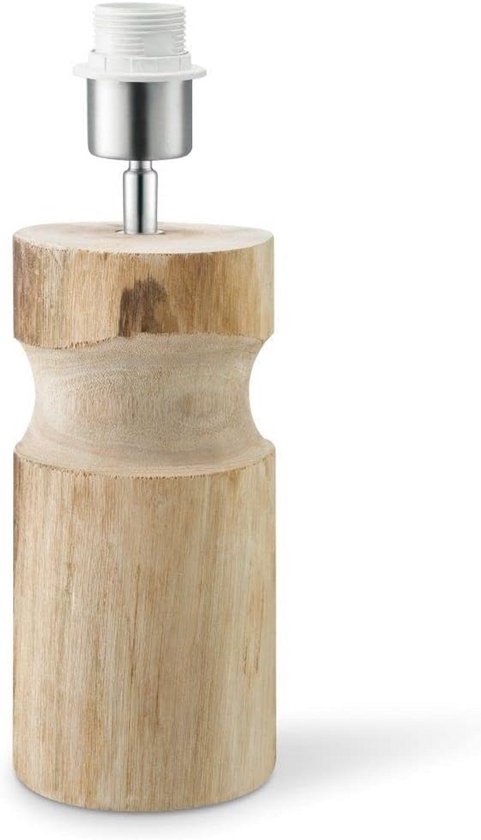 Nizirioo 2 Stuks Houten Tafellamp, E27 Bedlampje Met Sokkel